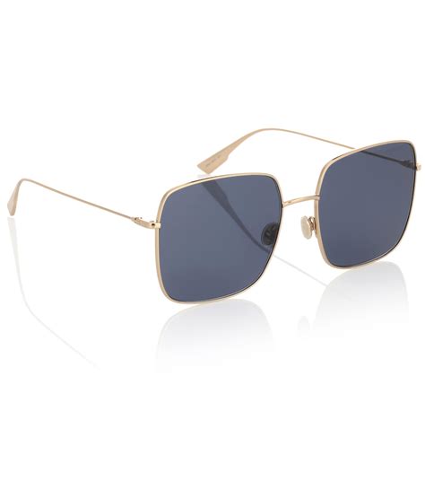 dior sunglasses stellaire|DiorStellaire1 Gold Metal with Blue Lacquer Square Sunglasses.